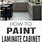 DIY Painting Laminate Cabinets