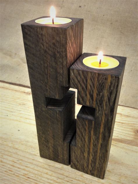 DIY Rustic Candle Holders