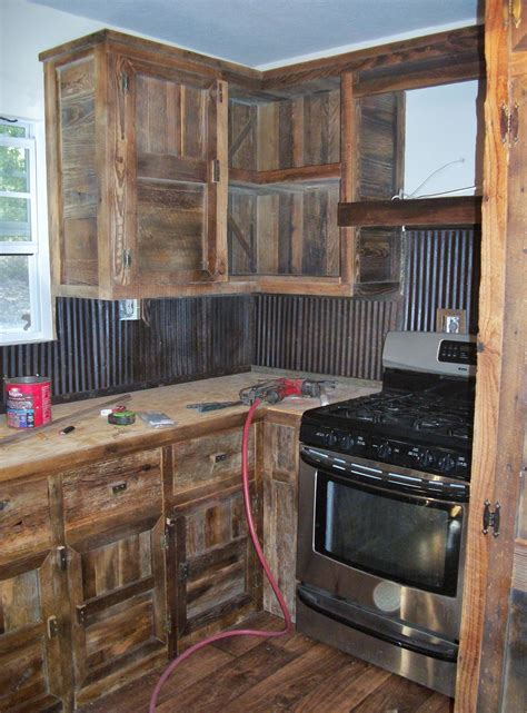 DIY Rustic Kitchen Cabinets