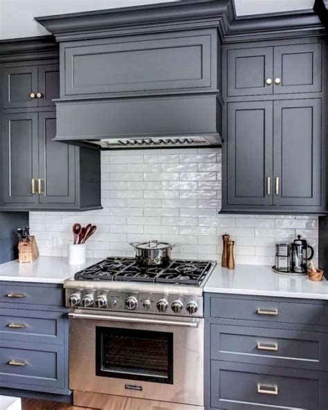 Dark Blue Gray Kitchen Cabinets