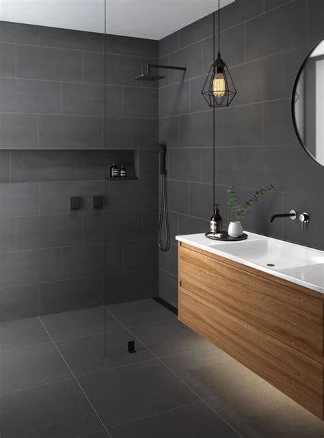 Dark Grey Bathroom Tiles