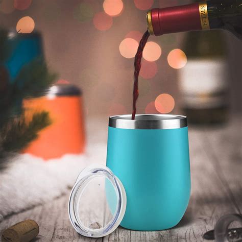 Decorated Travel Wine Tumbler with Lid