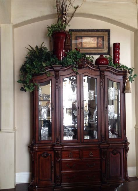 Decorating above China Cabinet