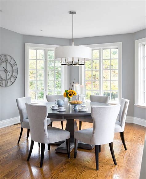 Dining Room with Grey Walls