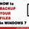 Disk Backup Windows 7