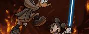 Donald Duck vs Mickey Mouse Star Wars