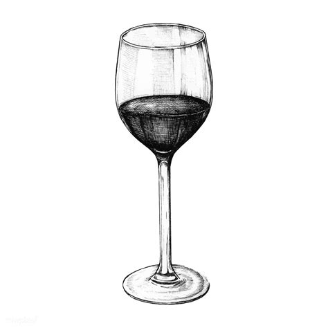 Drawn Wine Glass