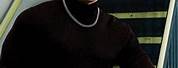 Dwayne Johnson Wearing a Black Sweater