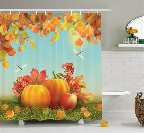 Fall Bathroom Shower Curtains