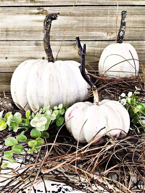 Fall Decorating with White Pumpkins