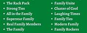 Family Group Name Ideas