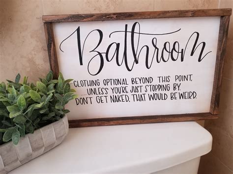Farmhouse Bathroom Sign Decor