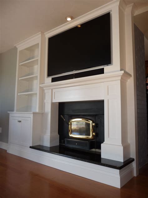 Fireplace Mantel Designs with TV