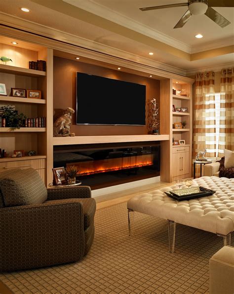 Fireplace with TV Room Designs