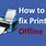 Fix Printer Offline