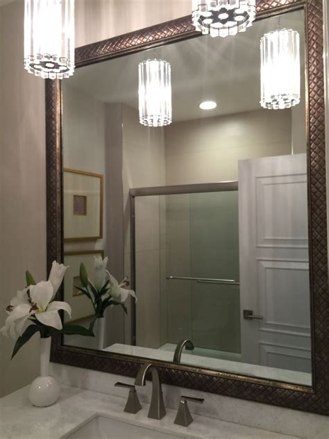 Framed Bathroom Mirrors Over Vanity