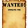 Free Printable Wanted Sign Template