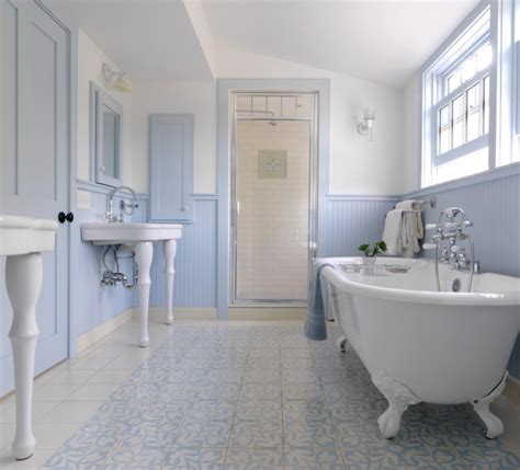 French Country Blue Bathroom