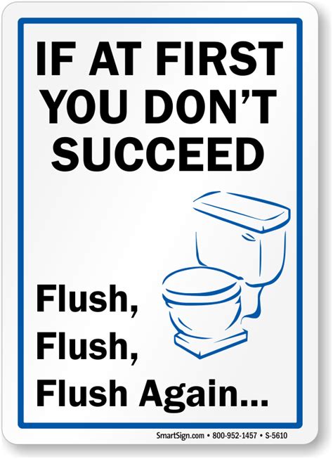 Funny Bathroom Signs Flush