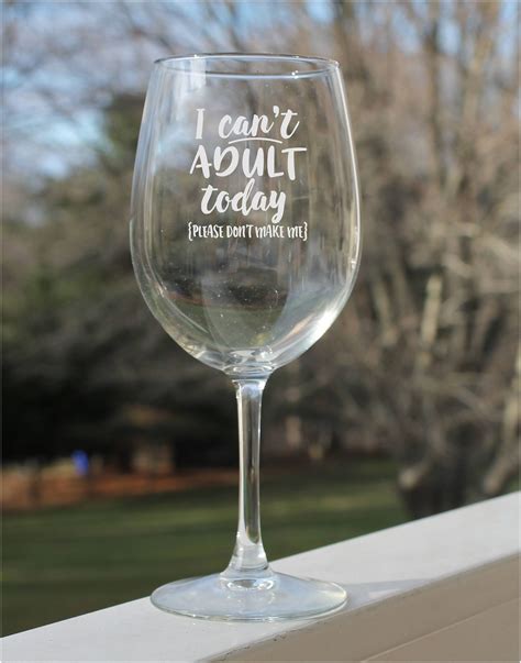 Funny Etched Wine Glasses