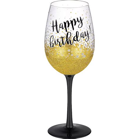 Funny Happy Birthday Wine Glass