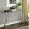 Glass Top Console Table