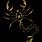 Golden Scorpio Black Background