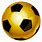 Golden Soccer Ball PNG