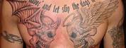 Good vs Evil Shoulder Tattoos for Men