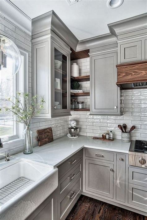 Gray Kitchen Cabinets Pinterest