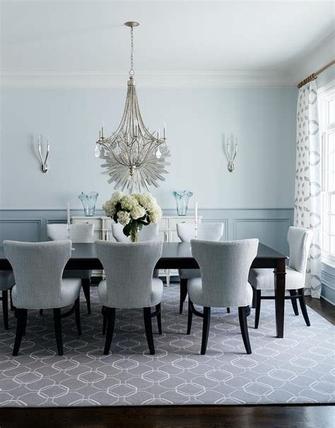 Gray and Blue Dining Room