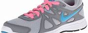 Gray and Pink Nike Running Shoes