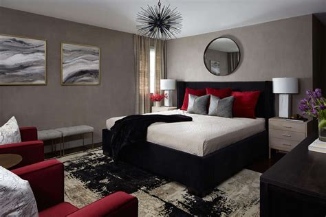 Gray and Red Bedroom Ideas
