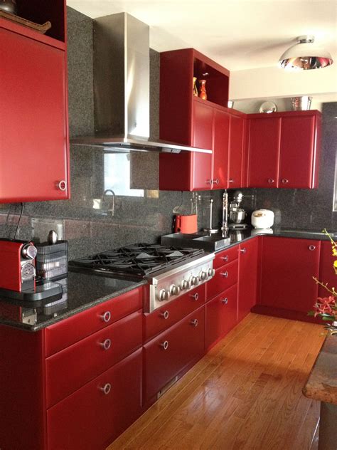 Gray and Red Kitchen Ideas