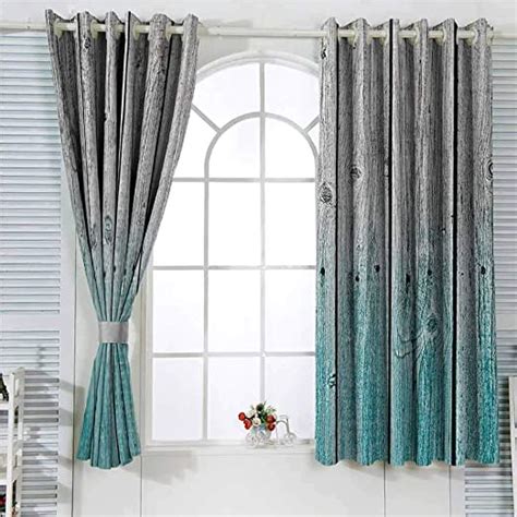 Gray and Teal Bedroom Curtains