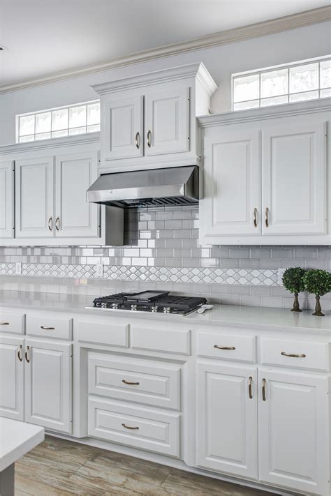 Gray and White Kitchen Tile Backsplash