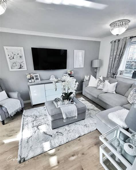 Gray and White Living Room Design