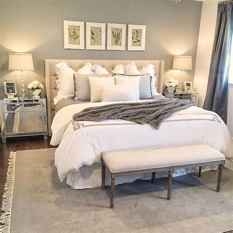 Gray and White Master Bedroom Decor