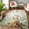 Green Floral Area Rugs
