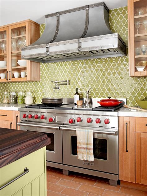 Green Kitchen Backsplash Tile