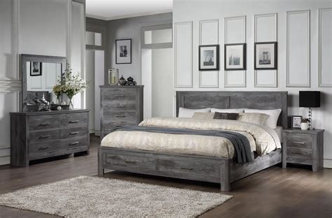 Grey Wood Bedroom Furniture Sets