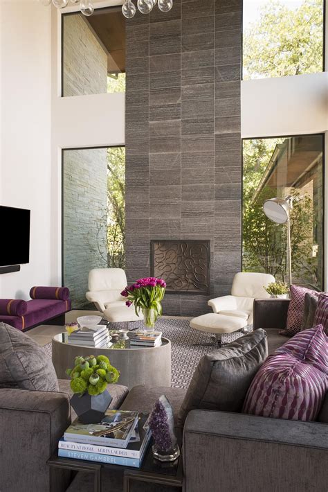 Grey and Plum Living Room
