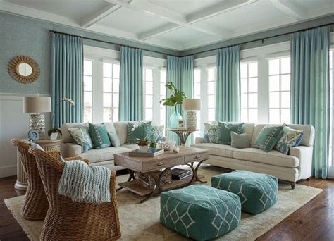 Grey and Turquoise Living Room