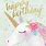 Happy Birthday Card Unicorn