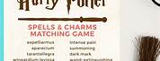 Harry Potter Spell Cilling Curse List Printable
