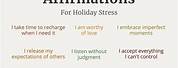 Holiday Stress Affirmations