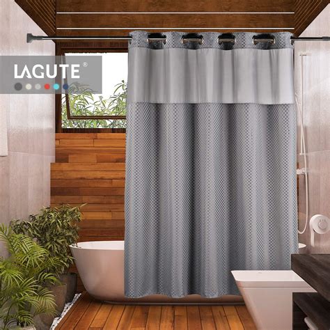 Hookless Grey Shower Curtain