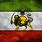 Iran Lion and Sun Flag