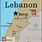 Israel and Lebanon Map