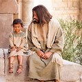 Jesus Talking to Little Boy